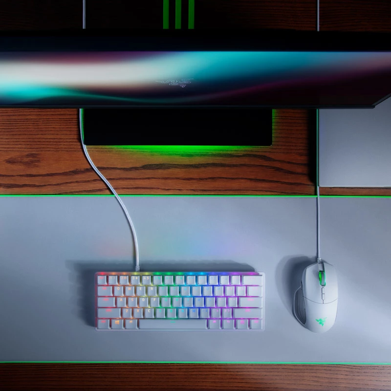 Klawiatura Razer Huntsman Mini Gaming USB QWERTY angielska biała