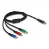 Kabel ładujący DeLOCK 3 w 1 USB Type-C na Lightning Micro USB 1 m