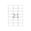 Avery - Etykiety - Białe - 42,3 x 70 mm 2100 etykiet (100 arkuszy x 21) (3652)