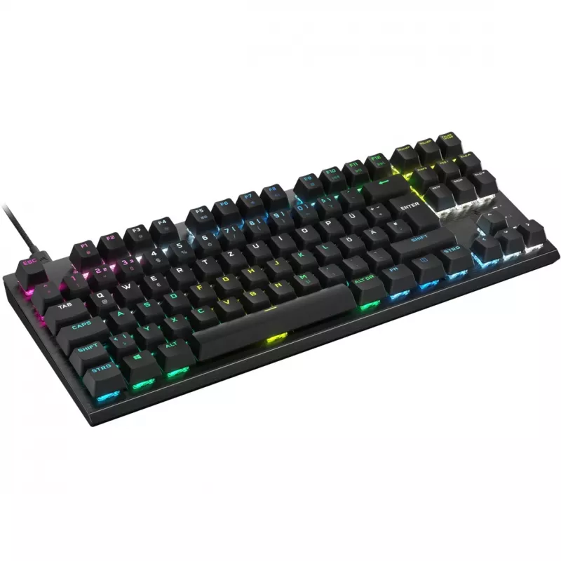 Corsair K60 PRO TKL optyczno-mechaniczna klawiatura gamingowa, przełączniki OPX, RGB, czarna