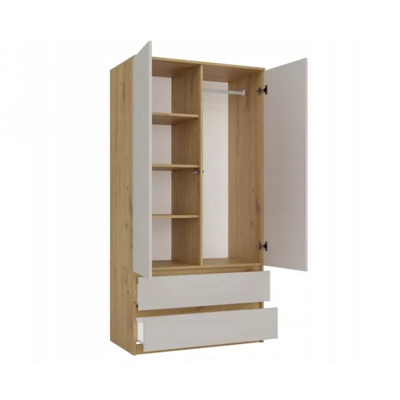 MALWA SS-90 wardrobe dąb artisan/kaszmir