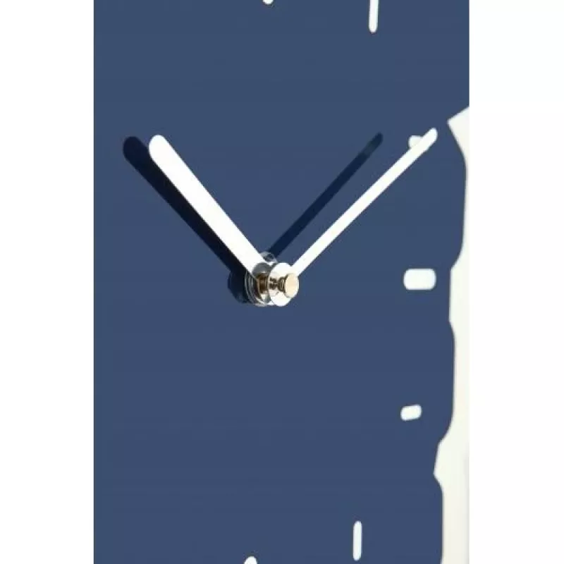 Zegar ścienny NeXtime 3072bl Thumbs up, 40,5x41,5 cm, niebieski/srebrny
