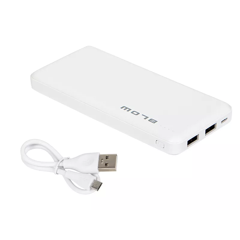Przenośna ładowarka power bank BLOW PB10A 10000mAh (37Wh), 2 wyjścia USB-A, 22,5W łącznie, wejście Micro-USB, bateria polimerowa