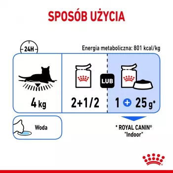 Mokra karma dla kota Royal Canin Indoor Sterilized saszetka 85 g — dorosłe koty sterylizowane przebywające w domu, smak drobiowy, opakowanie 12 x 85 g