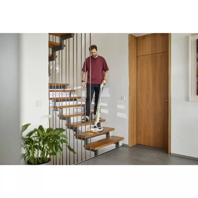 Miotła elektryczna Kärcher FC 8 Smart Signature Line Akumulatorowa Mokra Bezworkowa Srebrna Biała Żółta