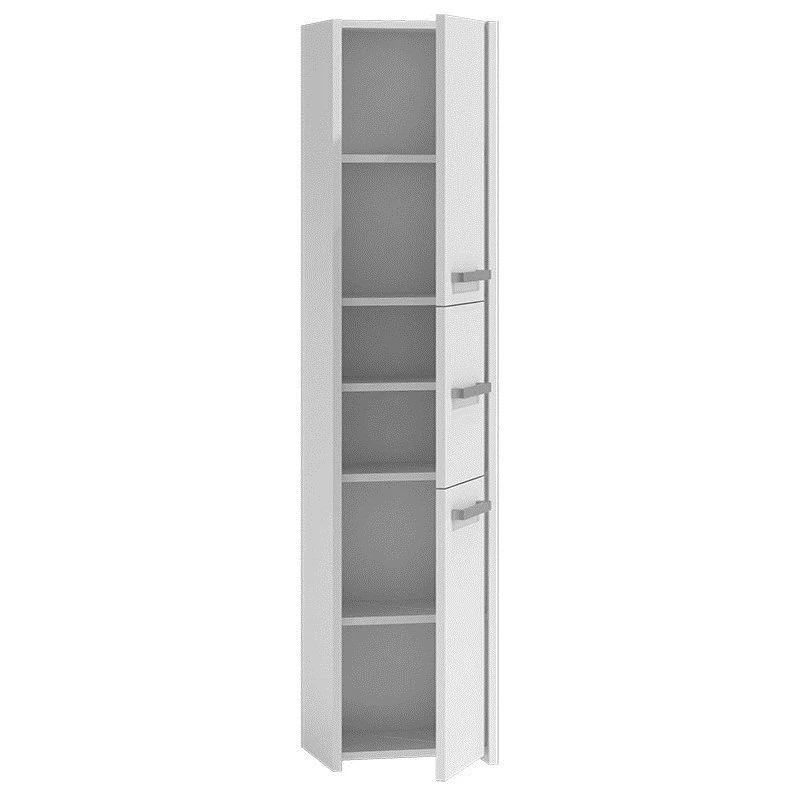Szafka łazienkowa Top e shop S43 BIEL — wolnostojąca, 6 półek, 400×300×1700 mm, biała