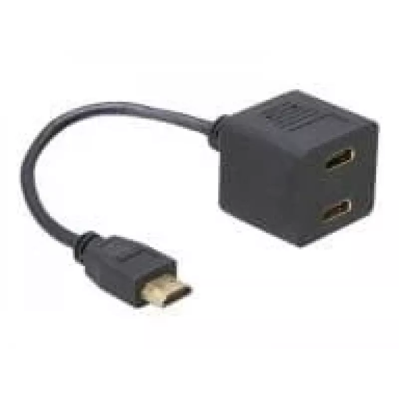 Kabel HDMI DeLOCK 65056 0,2 m wtyk męski na 2x gniazdo żeńskie