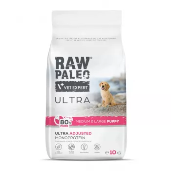 RAW PALEO Ultra Pork Medium & Large Puppy - sucha karma dla psa - 10kg