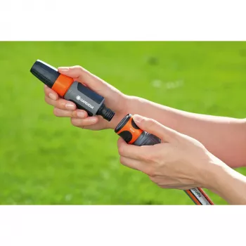 Złącze węża GARDENA Raccord Aquastop premium 18214-20 — szybkozłącze z funkcją automatycznego zatrzymywania wody