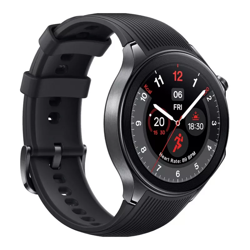 OnePlus Watch 2 - 46 mm - inteligentny zegarek z paskiem - Fluoroelastomer - Rozmiar nadgarstka: 140-210 mm - Wyświetlacz 3,63 cm (1,43 inch)