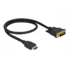 Przejściówka wideo DeLOCK 85651 0,5 m HDMI Typ A DVI Czarny
