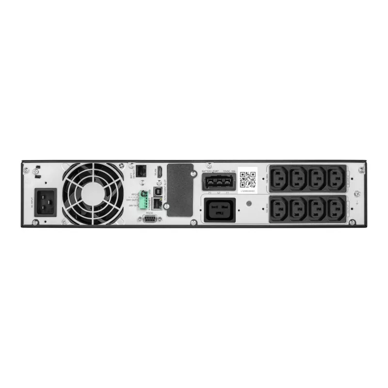 UPS online EVER Powerline RT PRO 3kVA 3kW rack/wieża, podwójna konwersja, 1-faz., wyjście 200–240V, 9× gniazd C13, LCD, akumulatory VRLA