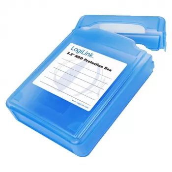 Logilink 3.5 HDD Protection Box for 1 HDD - Festplattenlaufwerk-Schutzgehäuse - Blau (UA0133)