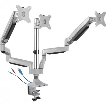 ICY BOX IB-MS505-TI 81,3 cm (32 cale) Biurko Czarny, Srebrny