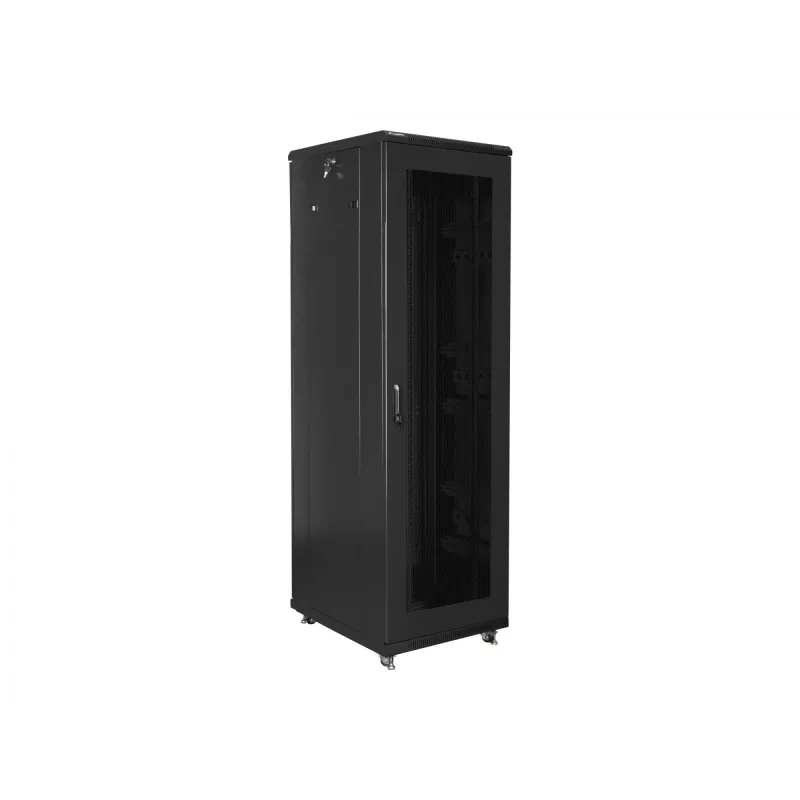 Wolnostojąca szafa rack LANBERG FF01-6842-23B 42U, 800 mm głębokości, 600 mm szerokości, 95 kg, IP20, czarna