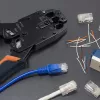 Złącze modularne RJ45 QOLTEC 54556 CAT6 FTP, srebrne, 18×22×11 mm, opakowanie 100 szt.