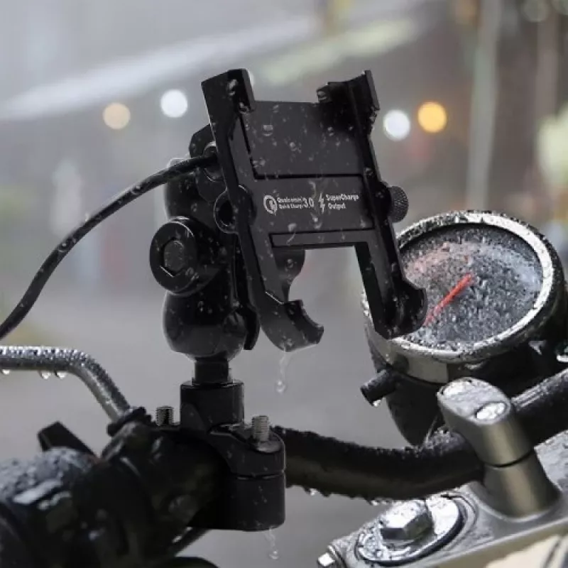 Uchwyt na telefon na motocykl Freedconn MC10 + mocowanie na główkę ramy BM2R