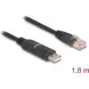 Adapter DeLOCK USB 2.0 Typ-A męski na Serial RS-232 RJ45 męski 1.8 m czarny