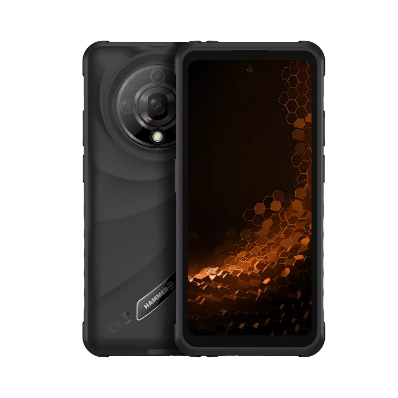 Hammer Iron 6 | Czarny | 6,56 cala | IPS | 1612 x 720 pikseli | Mediatek | Dimensity 6300 | RAM 6 GB | 128 GB | microSD | Dual SIM | 4G | 5G | Aparat główny 64 MP