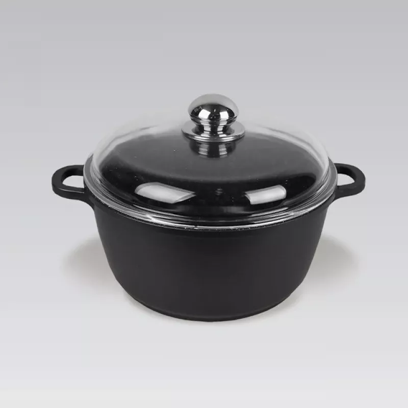 Maestro MR-4624C Garnek z pokrywką 24 cm 4 l czarny