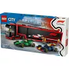 LEGO CITY 60445 F1 - Ciężarówka z bolidami RB20 i AMR24 F1