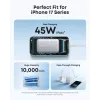 Power bank Anker A1638 10000 mAh, 45 W całkowitej mocy wyjściowej, biały, wbudowany wysuwany kabel USB-C