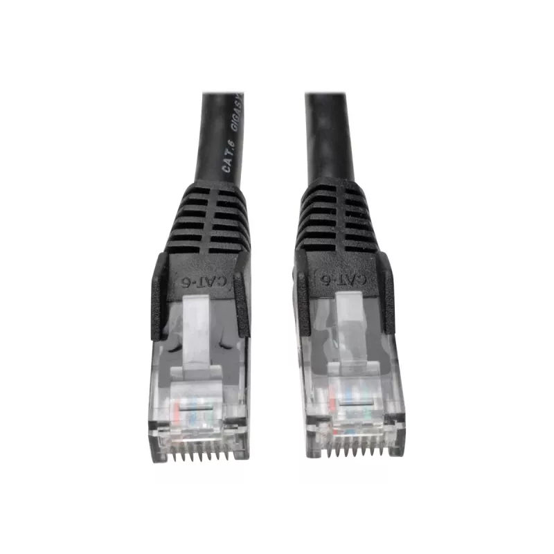 Eaton Tripp Lite Series Cat6 Gigabit Snagless Molded (UTP) Ethernet Cable (RJ45 M/M), PoE, Black, 5 ft. (1.52 m) - Kabel krosowy - RJ-45 (M) do RJ-45 (M) - 1.52 m - UTP - CAT 6 - Mou