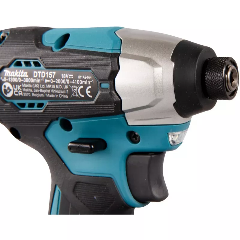 Makita DTD157Z klucz udarowy 1/4 3000 RPM 140 N⋅m Czarny, Zielony 18 V