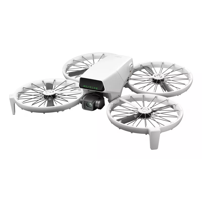 Dron DJI Flip 4 z kamerą 48 MP, 4K (3840x2160), akumulatorem 3110 mAh, 16 m/s, zasięgiem 14 000 m, 4 wirnikami, 0,249 kg, czarno-biały