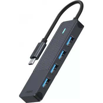 Koncentrator Rapoo USB-C, USB-C na USB-A, szary (00217695)