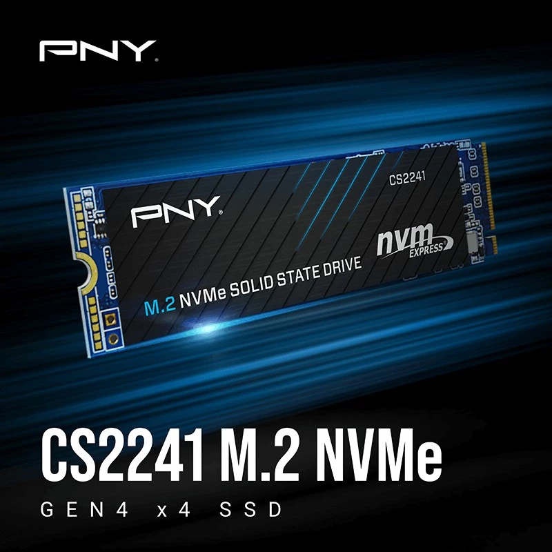 SSD PNY CS2241 M.2 NVMe PCIe 4.0 1TB — Odczyt 5100 MB/s, Zapis 3200 MB/s