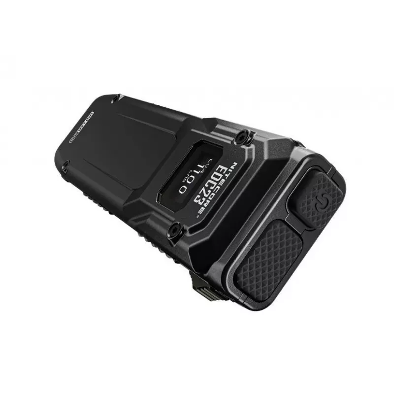 Latarka ręczna Nitecore EDC23 — kompaktowa, ładowana przez USB, czarna, pyło- i bryzgoszczelna IP54, dwie diody LED, wbudowana bateria, 0,101 kg