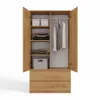 Topeshop SZAFA MALWA ART bedroom wardrobe/closet 5 shelves 2 drzwi(s) dąb