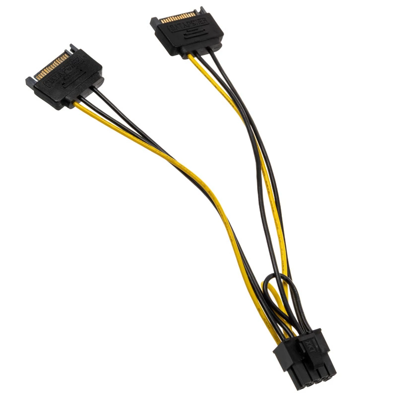 Adapter 2x 15-pin SATA na 1x 6-pin PCIe - Adapter - Cyfrowy/Dane (AK-CBPW19-15)