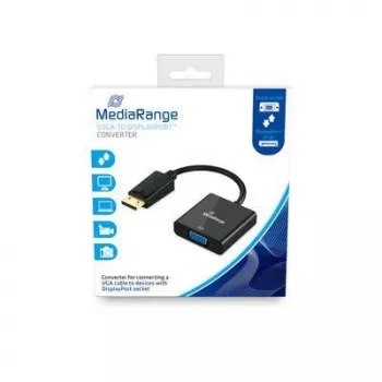 Adapter kablowy wideo MediaRange MRCS173 0.15m VGA DisplayPort czarny