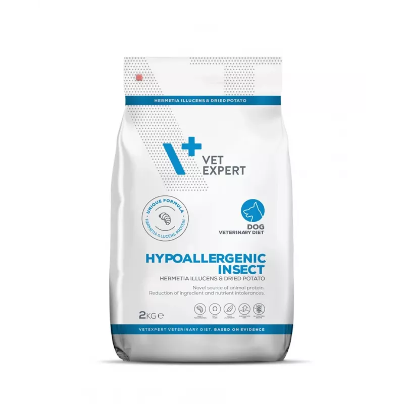 VETEXPERT Veterinary Diet Hypoallergenic Insect sucha karma dla psów 2 kg