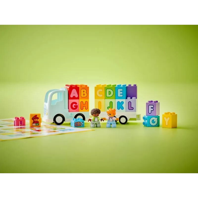 Zabawka konstrukcyjna LEGO DUPLO 10421 Ciężarówka ABC, 36 elementów, 2 minifigurki, dla dzieci od 2 lat, wymiary 110×140×70 mm