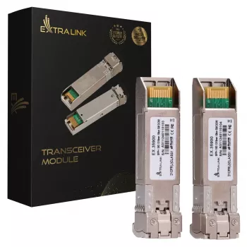 Extralink SFP+ 10G 2-pack | Moduł SFP+ | 10Gbps, LC/UPC, 1310nm, 10km, jednomodowy, DOM