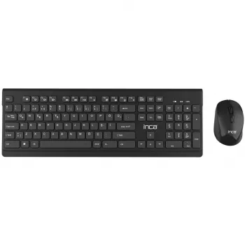 Inca IWS-519 Klawiatura i mysz w zestawie Biurowa RF Wireless QWERTY Turecki Czarny