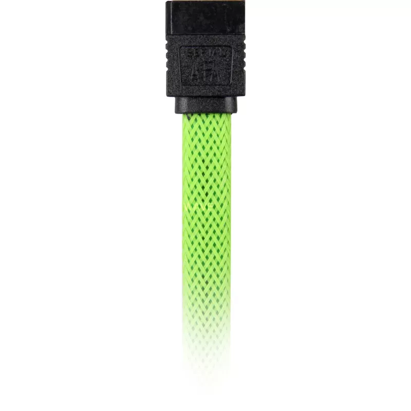 Kabel SATA Sharkoon SATA 3 0,45 m 7-pin czarny zielony