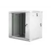 DWUCZĘŚCIOWA SZAFKA RACK DO MONTAŻU NA ŚCIANIE 19 inch 12U 600X600 SZARA LANBERG (PŁASKI PAKIET)