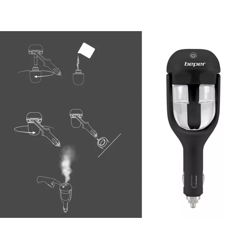 Dyfuzor i nawilżacz samochodowy Beper P205DIF100 - dyfuzor zapachowy 12 V, 25 ml