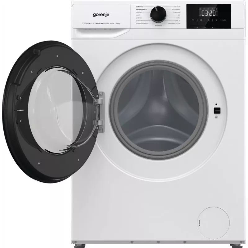 Pralka wolnostojąca Gorenje W3NGPI72SBS, 7 kg, 1200 obr./min, silnik inwerterowy, para, 15 programów, biała