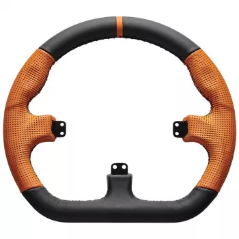 Kierownica do symulatora wyścigowego Asetek SimSports GT Rim Closed D skóra pomarańczowa