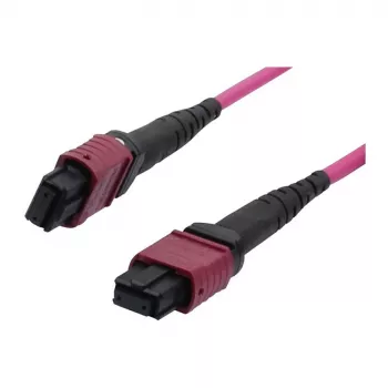 Kabel krosowy LWL-MTP-żeński OM4 LowLoss (ELite), 12 włókien, typ B skrzyżowany, wrzosowy fiolet, 10 m, Synergy 21 (S216791)