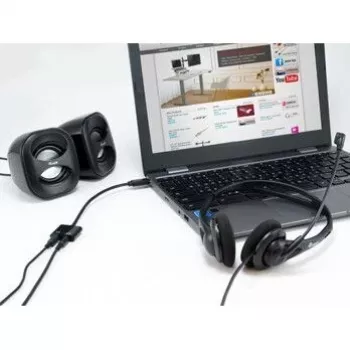 Adapter audio Equip USB-C na podwójne 3.5mm DAC, USB C, męski, 2 x 3.5mm, żeński, 0.15 m, czarny