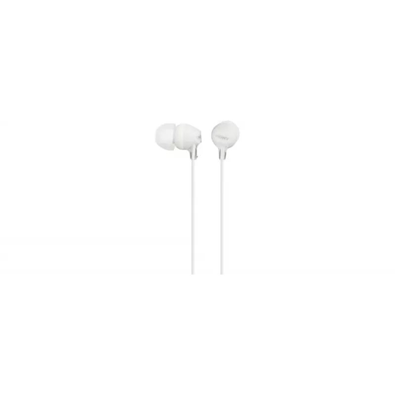 Sony MDR-EX15LP, Przewodowe, 8 - 22000 Hz, Muzyka, 3 g, Słuchawki, Biały