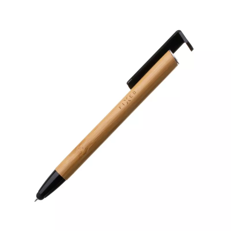 Długopis ze stylusem i podstawką FIXED FIXPEN-BA Bamboo — 3 w 1: długopis, rysik do ekranu dotykowego i zintegrowana podstawka na biurko