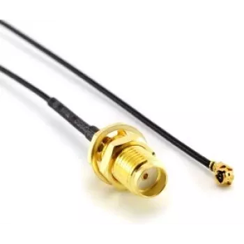 Kabel koncentryczny MikroTik ACSMAUFL SMA żeński prosty 1m czarny