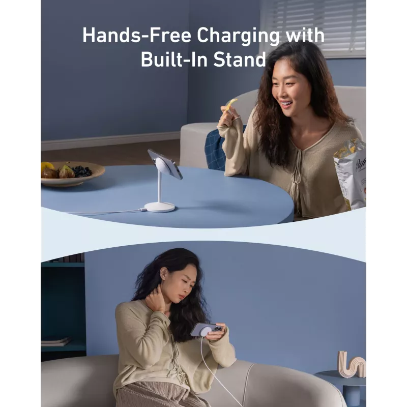 Anker MagGo Headphones biały USB Wireless Fast Charging Indoor